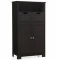 Freestanding Floor Storage Cabinet with Drawers & Adjustable Shelf