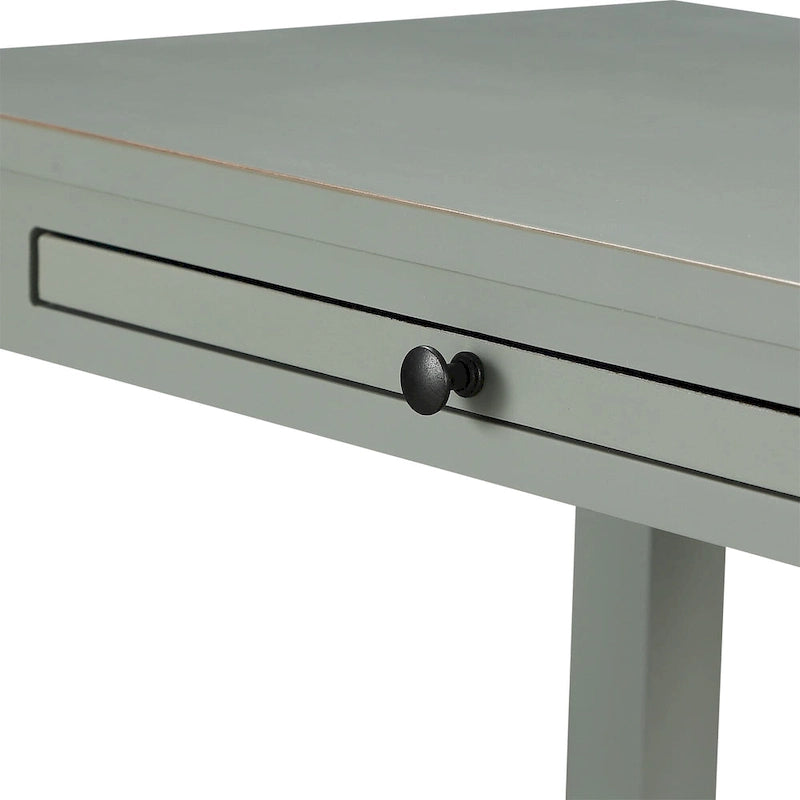 Table d'appoint à 3 niveaux avec tiroir et plateau coulissant pour boissons