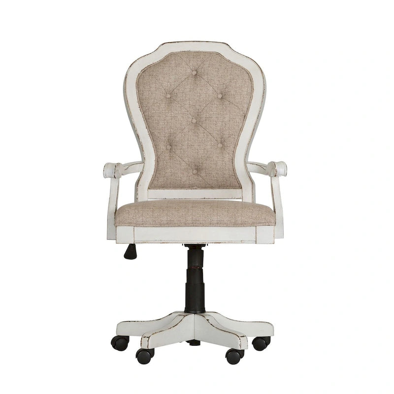 Tufted Chenille Executive Desk Chair with Adjustable Height and Casters