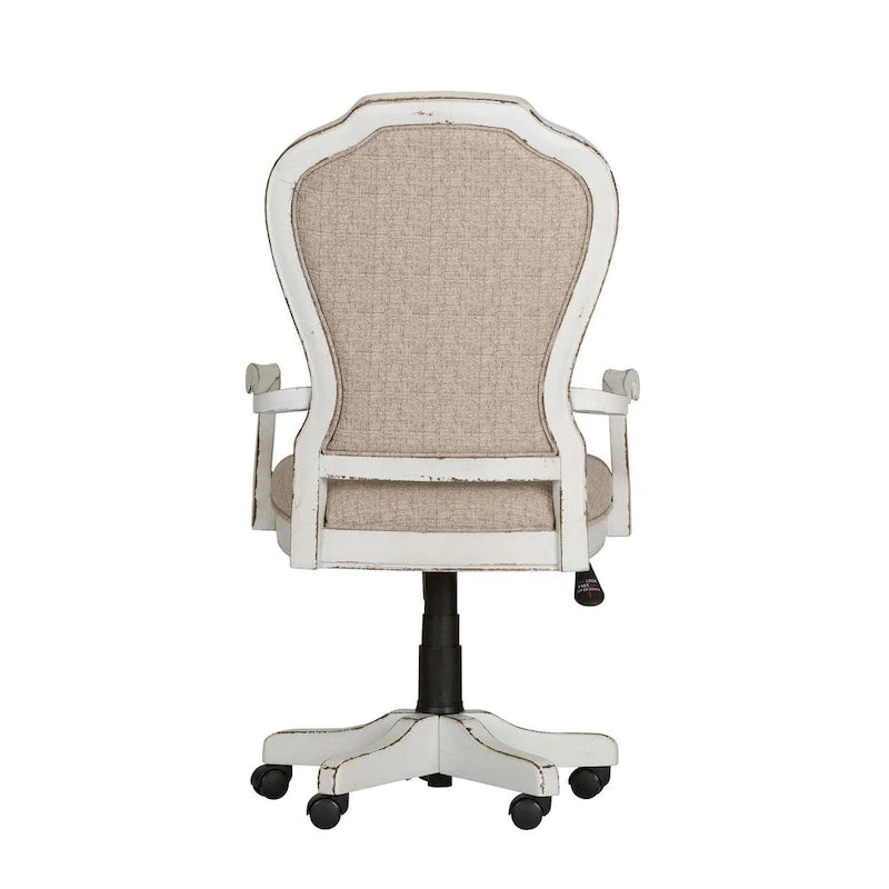 Tufted Chenille Executive Desk Chair with Adjustable Height and Casters