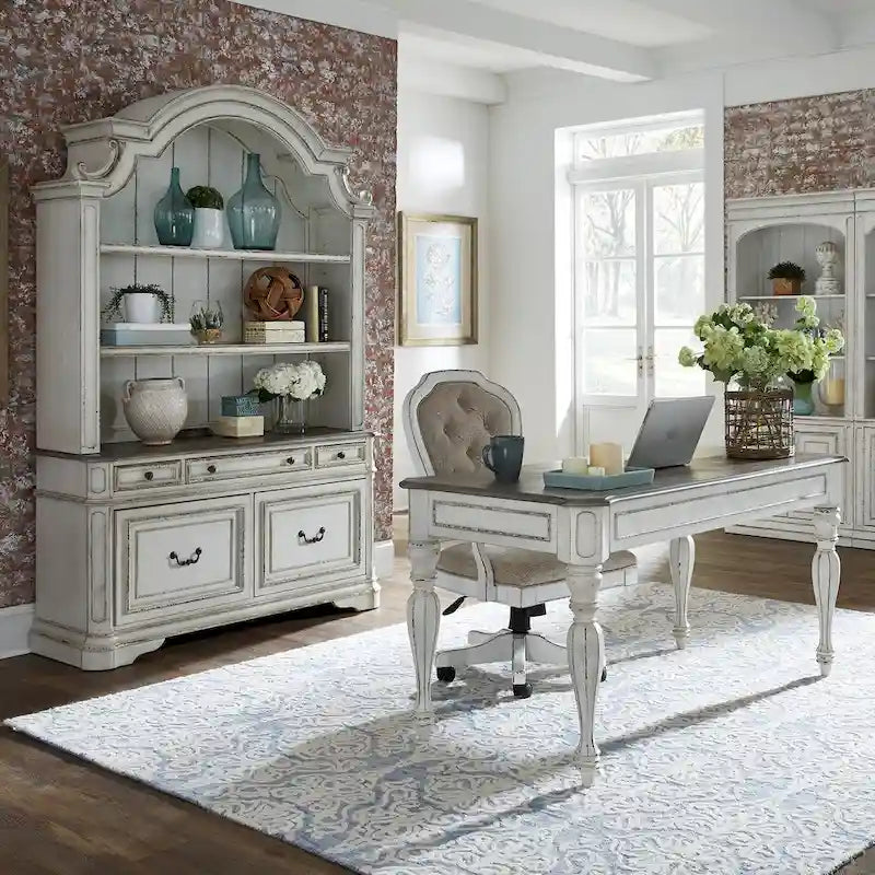 Tufted Chenille Executive Desk Chair with Adjustable Height and Casters
