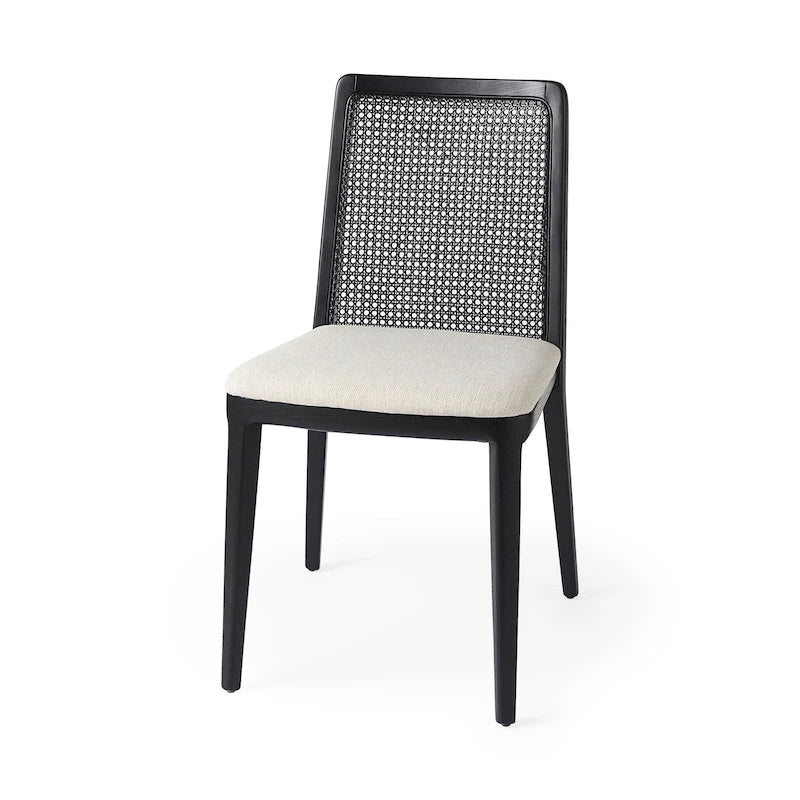 Jídelní židle bez područek z masivního dřeva v mid-century stylu