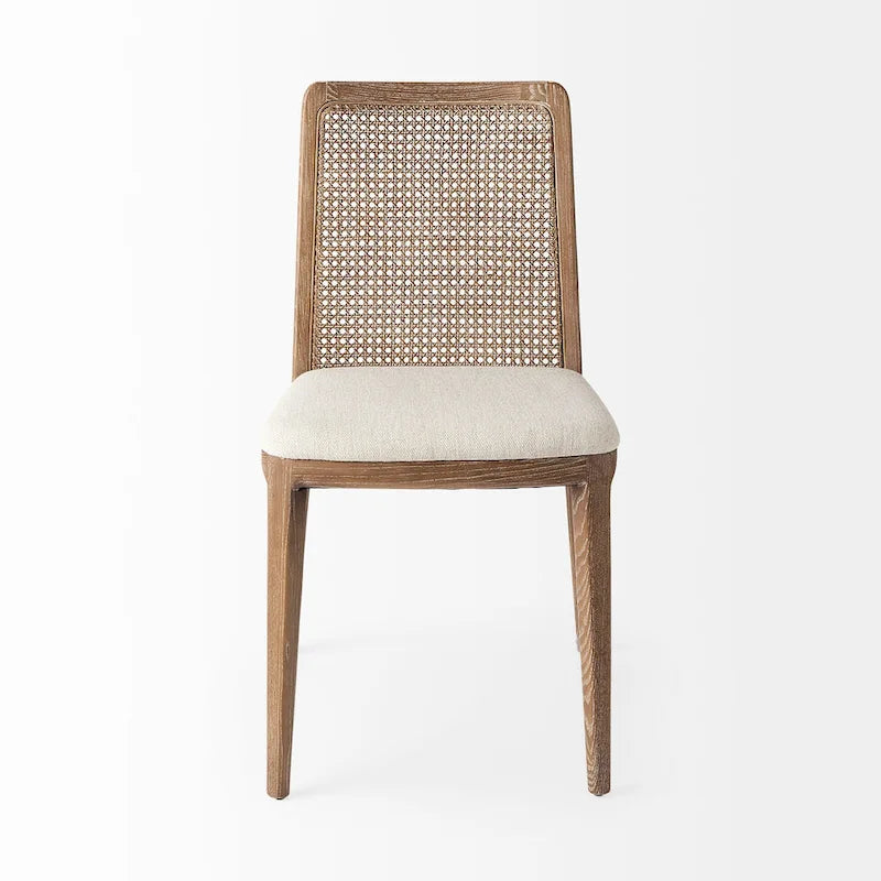 Armlehnloser Esszimmerstuhl aus Massivholz im Mid-Century-Stil
