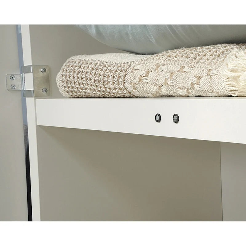 Freestanding Storage Cabinet with Framed Panel Doors & 4 Shelves