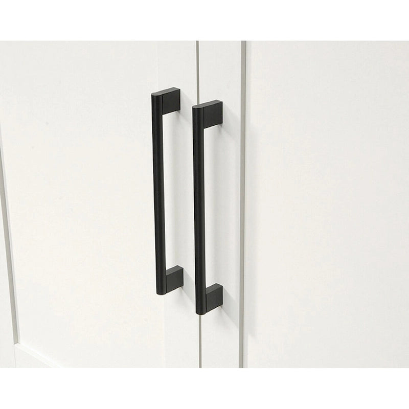 Freestanding Storage Cabinet with Framed Panel Doors & 4 Shelves