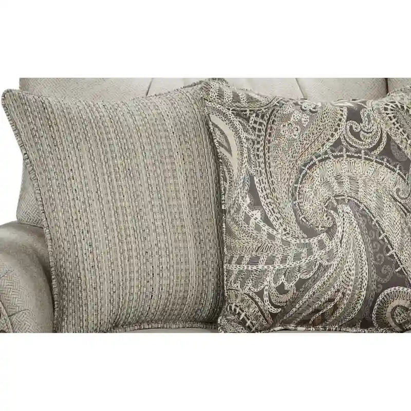 Oversized Accent Armchair with Nailhead Trim & Sculpted Wood Legs